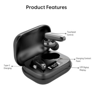 Ambrane Bluetooth Earbud (Neo Buds 11)with Compact Size, Clear Calls & Immersive Music, Long Battery Life (Black)
