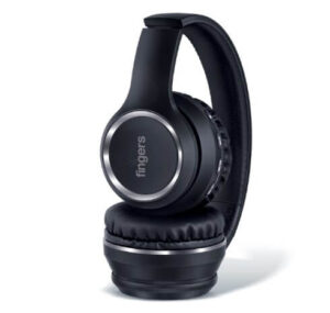 FINGERS Headphones Tap-2-Beat Wireless Extra Deep Bass | 10 Hours Playback(Black)