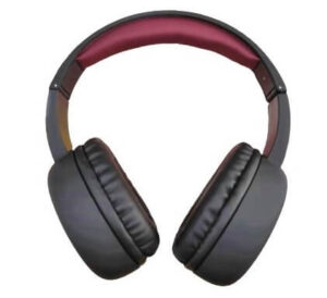 FINGERS Rock-n-Roll Lounge Wireless Headset On-Ear Headset (Multi-Function) -Soft Black + Rich Red Headphones