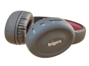 FINGERS Rock-n-Roll Lounge Wireless Headset On-Ear Headset (Multi-Function) -Soft Black + Rich Red Headphones