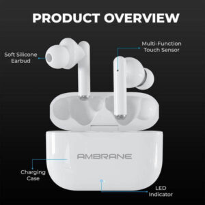Ambrane True Wireless Earphones | Dot 38 (White)