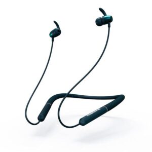 Ambrane Neckband Wireless Bassband Pro Bluetooth, Thunder sound quality (Teal Blue)