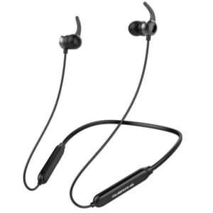 Ambrane ANB-33 Neckband Earphones (Black) | 10 Hours Playback