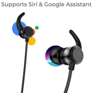 Ambrane ANB-33 Neckband Earphones (Black) | 10 Hours Playback