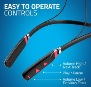 Artis BE910M Sports Bluetooth Wireless Earphone with Stereo Sound & Hands Free Neckband (Black-Blue)