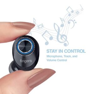 Fingers True Wireless Earbuds | Go-Duet TWS Pods | Amazing 30 Hours Playback Time | (Black)