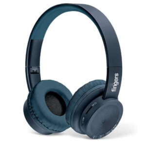 Fingers Rock n Roll H2 Headphone Wireless On-Ear | 10 hours playback time (Multi-Function) (Oxford Blue)