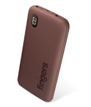 FINGERS Fuel+ (PD+C) Power Bank [10,000 mAh Li-Polymer + Power Delivery (PD) & QC Technology + Triple Output (Dual USB & Type-C) + Digital Display]
