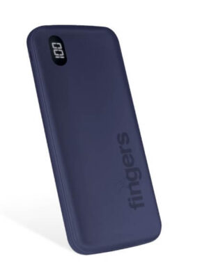 FINGERS Digi P10 10,000 mAh Li-Polymer Power Bank (Dual USB Output + Digital Display)- Imperial Blue