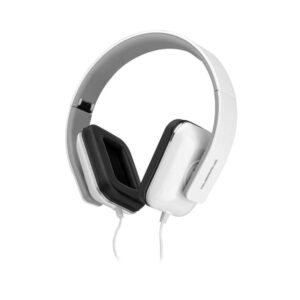 Ambrane HP-21 Wired Headset with Mic (White, Over the Ear)