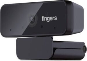 FINGERS 1080 Hi-Res Webcam with Maximum Clarity (Black)