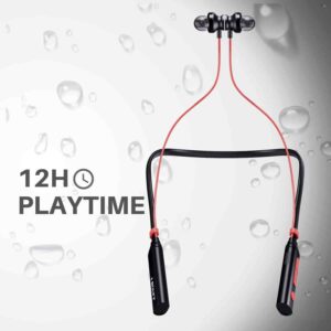 Fire-Boltt BN1000 Bluetooth Headset  (Black Red, In the Ear)