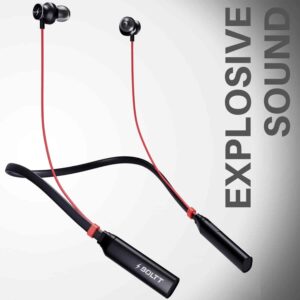 Fire-Boltt BN1000 Bluetooth Headset  (Black Red, In the Ear)