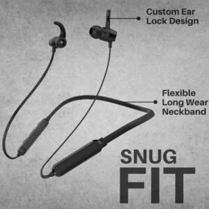 Fire-Boltt Echo 1100 Neckband in Ear Earphone Incredible Sound (Black)