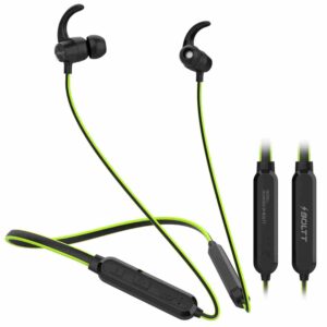 Fire-Boltt Neckband Echo 1100 in Ear Earphone Incredible Sound, Google Siri Assistance (Green)