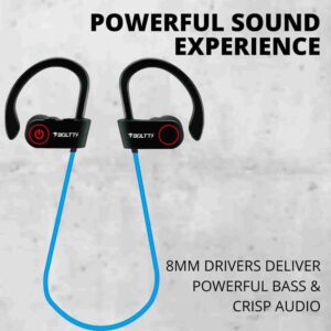 Fire-Boltt Neckband Echo 1300 Earphone, in Ear Headset HD Calling Rich Bass (Blue)