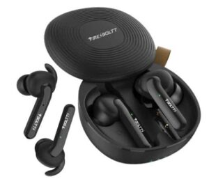 Fire-Boltt Buds 1100 True Wireless Earbuds, Full Smart Touch Control Earphones 20 hrs Playtime with Charging case(Black)