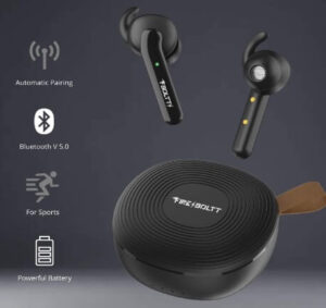 Fire-Boltt Buds 1100 True Wireless Earbuds, Full Smart Touch Control Earphones 20 hrs Playtime with Charging case(Black)