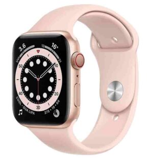 Apple Watch Series 6 (GPS, 44mm) Gold case with Pink Sport Band Smartwatch