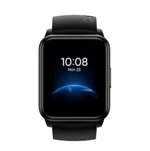 Realme Smartwatch 2 (Black) 3.5 cm (1.4”) high resolution touchscreen, 90 sports modes, 12 days battery life, IP6X water resistant