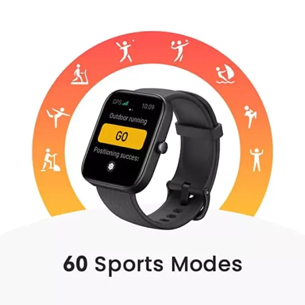 zopic Amazfit Bip 3 Smartwatch with 1.69" Large Color Display, 2 Weeks Battery Life, 5 ATM Water-Resistance, Cricket Data Monitoring, 60 Sports Modes, Super Slim & Light Body zopic