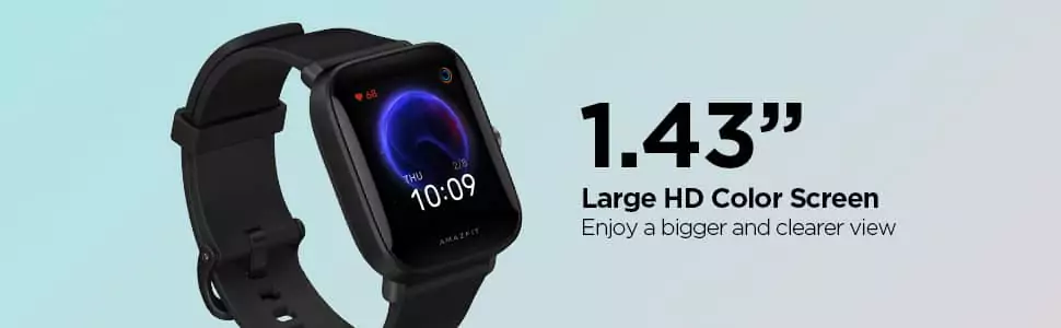 Amazfit Bip U Smart Watch, SpO2 & Stress Monitor, 3.63 (1.43"(3.6cm)) HD Color Display, 60+ Sports Modes, Breathing Training, 50+ Watch Faces zopic