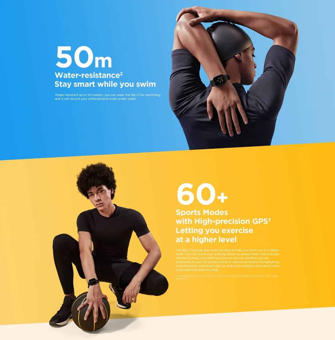 Amazfit Bip U Smart Watch, SpO2 & Stress Monitor, 3.63 (1.43"(3.6cm)) HD Color Display, 60+ Sports Modes, Breathing Training, 50+ Watch Faces zopic