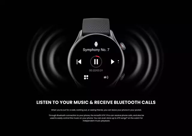 Amazfit GTR 3 Pro Smartwatch with Bluetooth Phone Calls, GPS, WiFi, 12-Day Battery Life, 150 Sports Modes, 1.45”AMOLED Display, Blood Oxygen Heart Rate Tracking | zopic