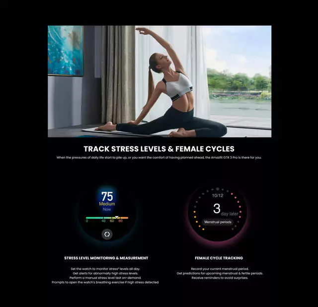 Amazfit GTR 3 Pro Smartwatch with Bluetooth Phone Calls, GPS, WiFi, 12-Day Battery Life, 150 Sports Modes, 1.45”AMOLED Display, Blood Oxygen Heart Rate Tracking | zopic