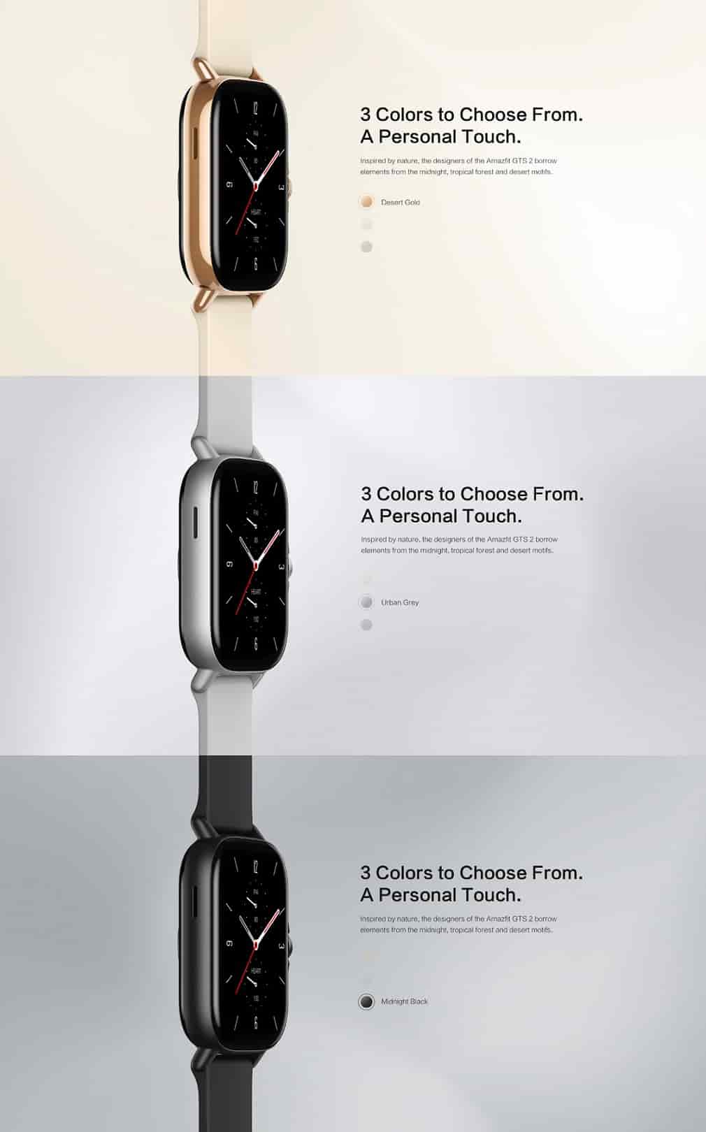 zopic Amazfit GTS 2 Smartwatch, 1.65" AMOLED Display, Built-in Alexa, Built-in GPS, SpO2 & Stress Monitor, Bluetooth Phone Calls, 3GB Music Storage, 90 Sports Modes | zopic