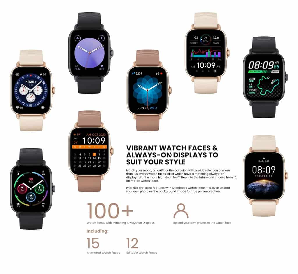 zopic Amazfit GTS 3 Smartwatch with Heart Rate, SpO2, Sleep, Stress, Female Cycle Monitoring, Sports Watch with 150+ Sports Modes, GPS, 5 ATM Waterproof | zopic
