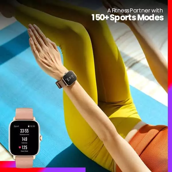 zopic Amazfit GTS 3 Smartwatch with Heart Rate, SpO2, Sleep, Stress, Female Cycle Monitoring, Sports Watch with 150+ Sports Modes, GPS, 5 ATM Waterproof | zopic