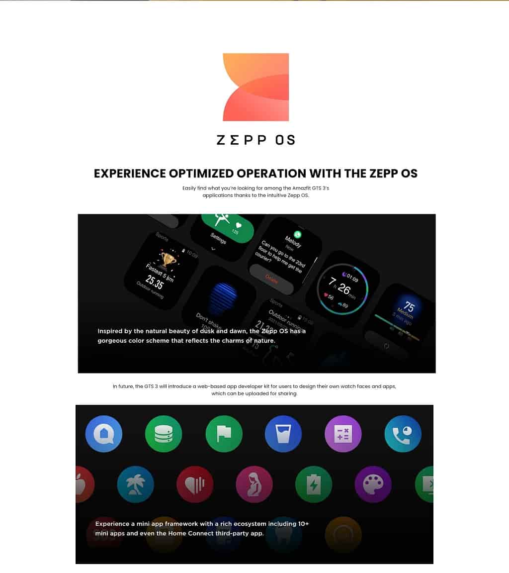 zopic Amazfit GTS 3 Smartwatch with Heart Rate, SpO2, Sleep, Stress, Female Cycle Monitoring, Sports Watch with 150+ Sports Modes, GPS, 5 ATM Waterproof | zopic