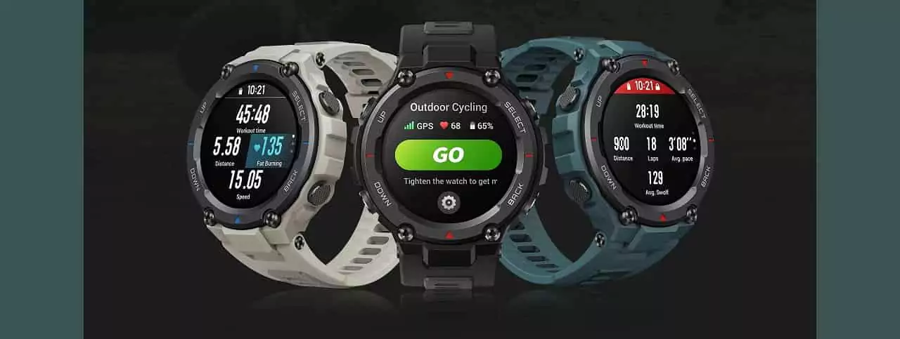 zopic Amazfit T-Rex Pro Smartwatch Fitness Watch with SpO2, Heart Rate, Sleep Monitor, Sports Watch with Over 100 Sports Modes, 10 ATM Waterproof, 18 Day Battery Life, GPS | zopic