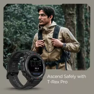 Amazfit T-Rex Pro Smartwatch Fitness Watch with SpO2, Heart Rate, Sleep Monitor, Sports Watch with Over 100 Sports Modes, 10 ATM Waterproof, 18 Day Battery Life, GPS