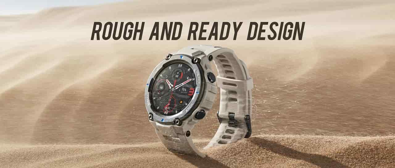 zopic Amazfit T-Rex Pro Smartwatch Fitness Watch with SpO2, Heart Rate, Sleep Monitor, Sports Watch with Over 100 Sports Modes, 10 ATM Waterproof, 18 Day Battery Life, GPS | zopic