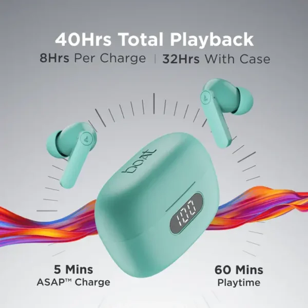 zopic boAt Newly Launched Airdopes 121 PRO True Wireless Earbuds with boAt Signature Sound, Quad Mic ENx™, Beast™ Mode for Gaming, 40H Playtime, IWP™, IPX4, Battery Indicator zopic