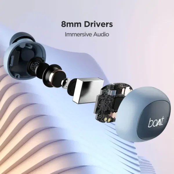 zopic Boat Airdopes 121V2 Bluetooth Truly Wireless in Ear Earbuds with Mic with Upto 14 Hours Playback, Lightweight 8Mm Drivers, Led Indicators and Multifunction Controls earphones