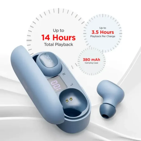 zopic Boat Airdopes 121V2 Bluetooth Truly Wireless in Ear Earbuds with Mic with Upto 14 Hours Playback, Lightweight 8Mm Drivers, Led Indicators and Multifunction Controls earphones