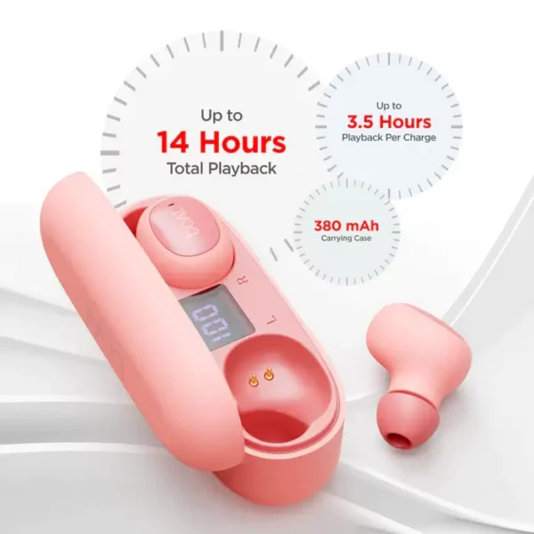 zopic Boat Airdopes 121V2 Bluetooth Truly Wireless in Ear Earbuds with Mic with Upto 14 Hours Playback, Lightweight 8Mm Drivers, Led Indicators and Multifunction Controls earphones