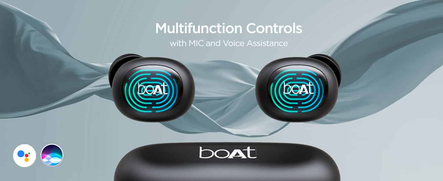 zopic Boat Airdopes 121V2 Bluetooth Truly Wireless in Ear Earbuds with Mic with Upto 14 Hours Playback, Lightweight 8Mm Drivers, Led Indicators and Multifunction Controls earphones