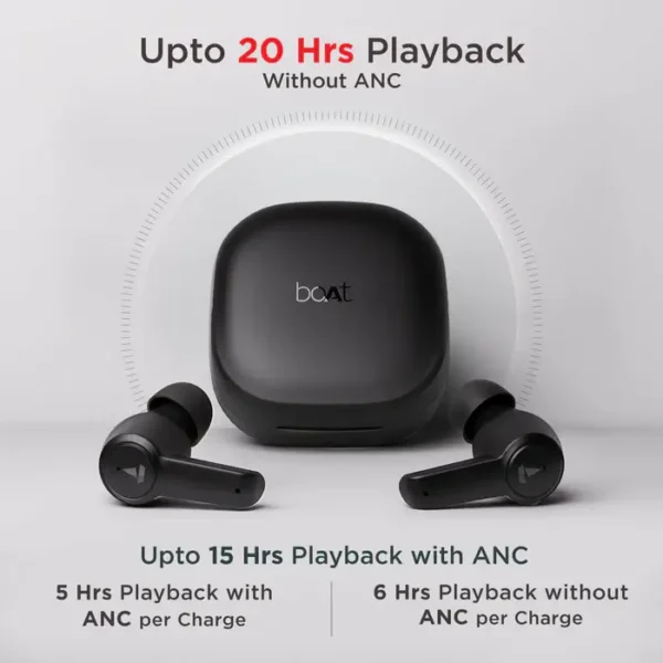 zopic boAt Newly Launched Airdopes 413ANC True Wireless Earbuds with Hybrid ANC, 2*Mics ENx™ Tech, boAt Signature Sound, Touch Gesture, 20 Hours Playback, ASAP™ Charge & Ambient Mode zopic earphones