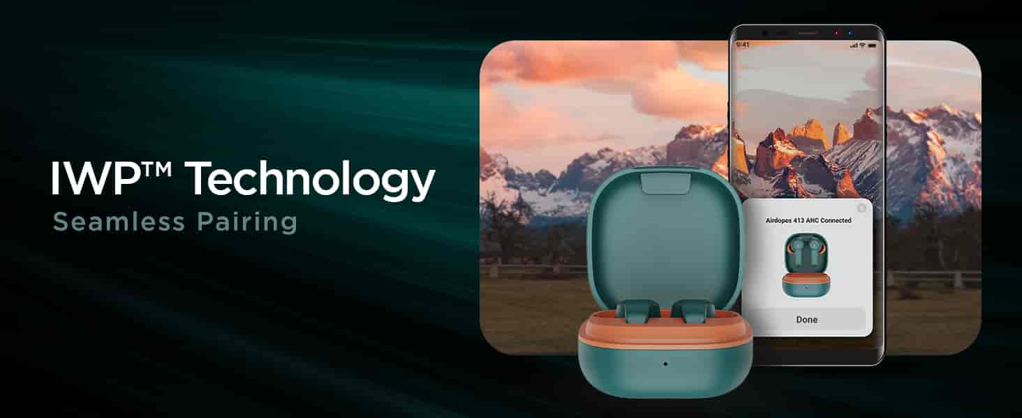 zopic boAt Newly Launched Airdopes 413ANC True Wireless Earbuds with Hybrid ANC, 2*Mics ENx™ Tech, boAt Signature Sound, Touch Gesture, 20 Hours Playback, ASAP™ Charge & Ambient Mode zopic earphones