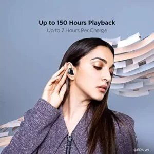 Boat Airdopes 621 Bluetooth Earphones Truly Wireless in Ear Earbuds with Mic and Upto 150 Hours Playback, ASAP Charge, Case Indicator, Boat Signature Sound, Iwp Tech, Ipx7 & Smooth Touch Controls