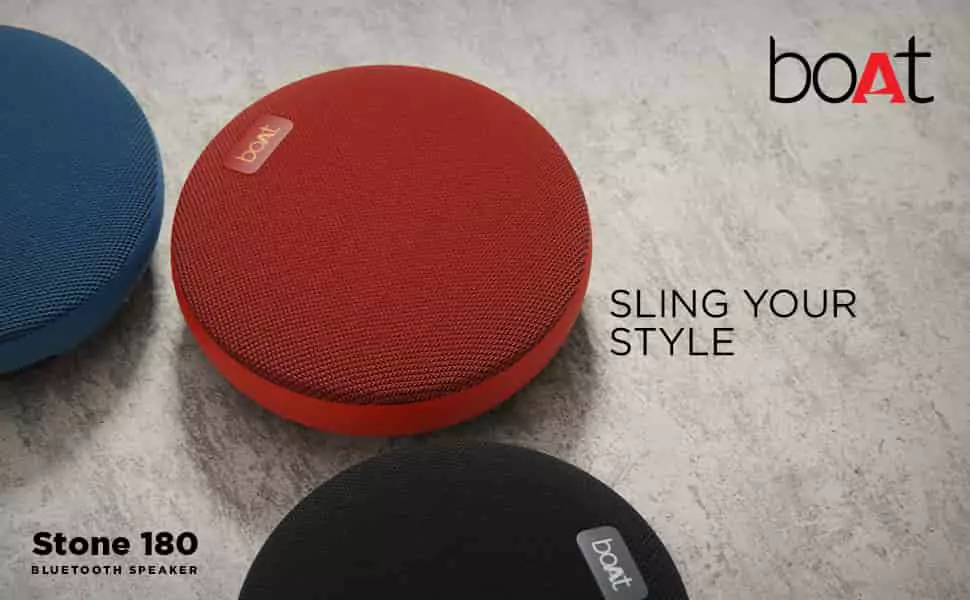 zopic boAt Stone 180 5W Bluetooth Speaker with Upto 10 Hours Playback, 1.75"(4.4 cm) Driver, IPX7 and TWS Feature, IPX7, 800mAh Battery, Bluetooth v5.0 | zopic