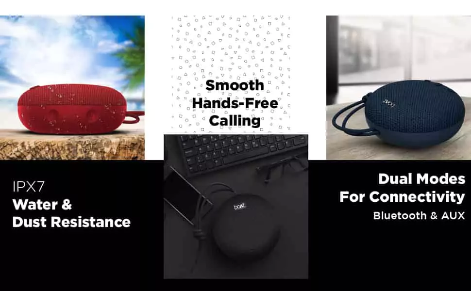 zopic boAt Stone 190 5 Watt Truly Wireless Bluetooth Portable Speaker, IPX7 Water and Dust Resistance, Charging Time 1.5 Hours, 4 Hours of Playtime, 52mm dynamic driver | zopic