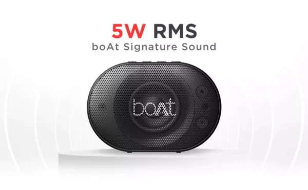 zopic boAt Stone 250 Portable Wireless Speaker with 5W RMS Immersive Audio, RGB LEDs, Up to 8HRS Playtime, IPX7 Water Resistance, Multi-Compatibility Modes | zopic