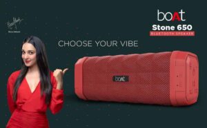 boAt Stone 650 Portable Bluetooth Wireless Speaker 10W with Upto 7 Hours Playback, IPX5 and Integrated Controls, 1800mAh Battery, Charging Time 3.5 Hours, IPX5