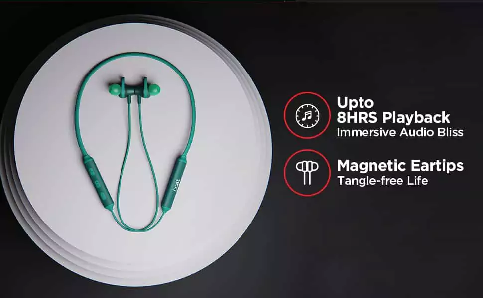 zopic boAt Rockerz 245 V2 Neckband Bluetooth Wireless in Ear Earphones with Upto 8 Hours Playback, 12mm Drivers, IPX5, Magnetic Eartips, Integrated Controls and Lightweight Design with Mic