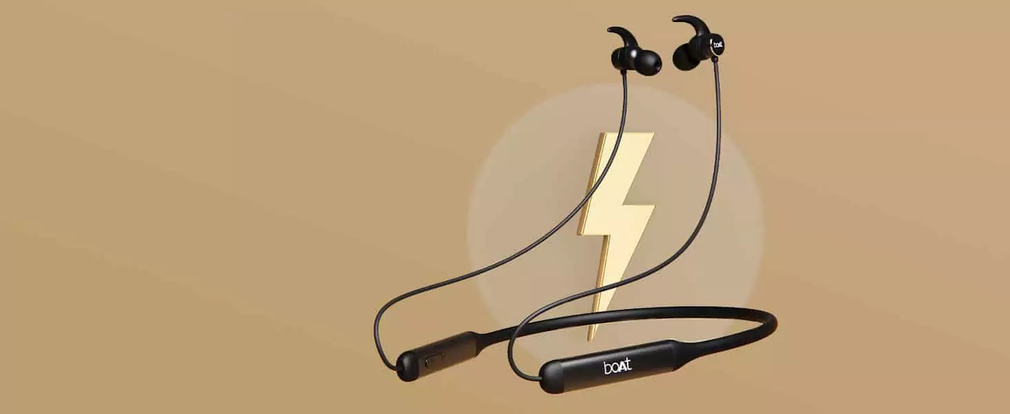 boAt Rockerz 330 Neckband Earphones with ASAP Charge, Enhanced Bass, Metal Control Board, IPX5, Type C Port Voice Assistant Bluetooth Wireless | zopic